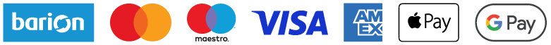 Barion, Mastercard, Maestro, Visa, American Express, Apple Pay, Google Pay