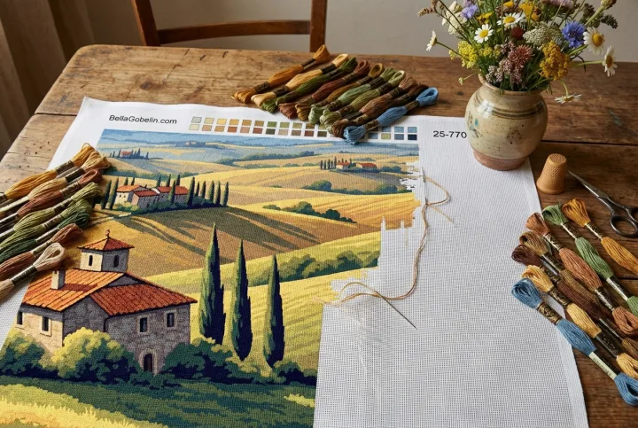 Toskański pejzaż tapestry needlepoint – 25-770