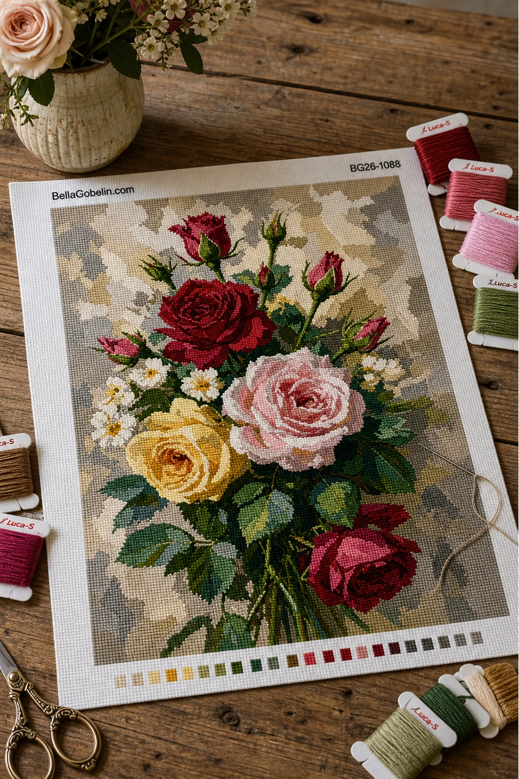 Ilustracja: Róża w pastelowych kolorach