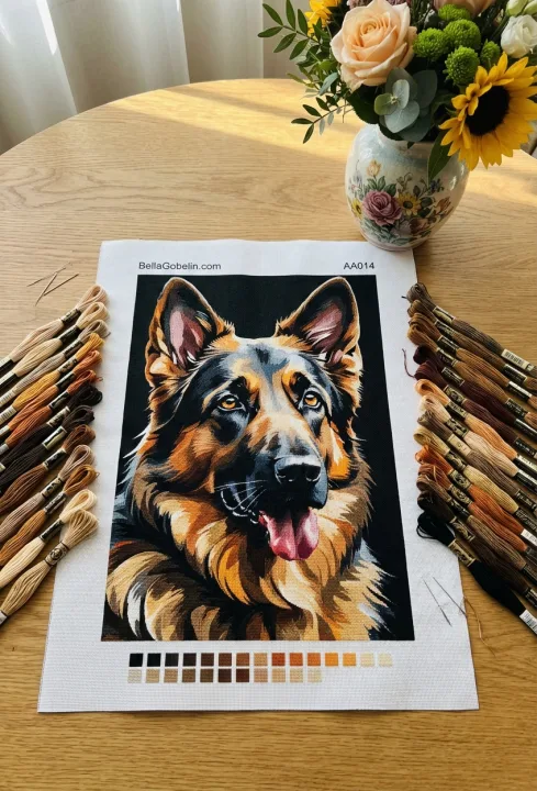 Portret psa rasy owczarek niemiecki