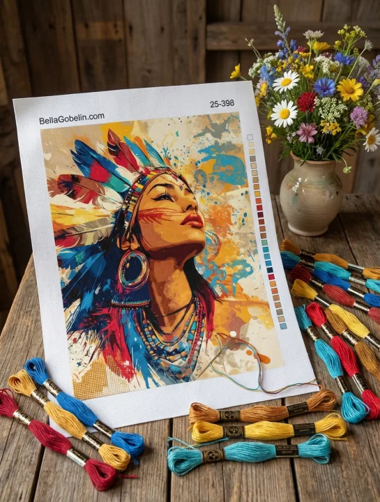 Portret indiańskiej dziewczyny