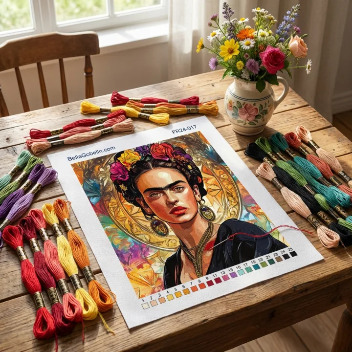 Portret Fridy Kahlo w stylu Alphonse'a Muchy – FR24-017