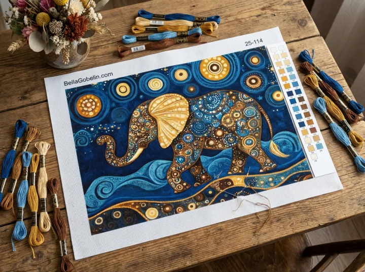Słoń w stylu Klimta – 25-114