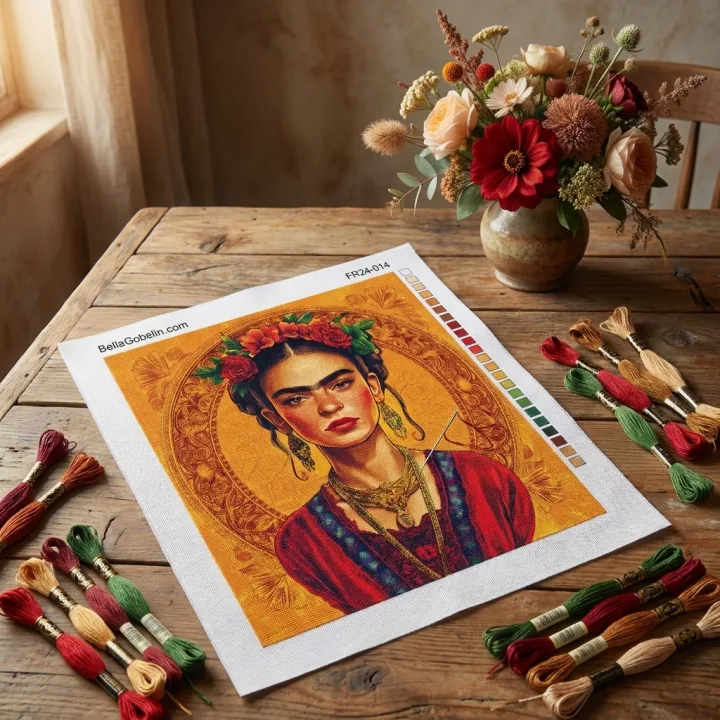 Portret Fridy Kahlo w stylu Alphonse'a Muchy – FR24-014