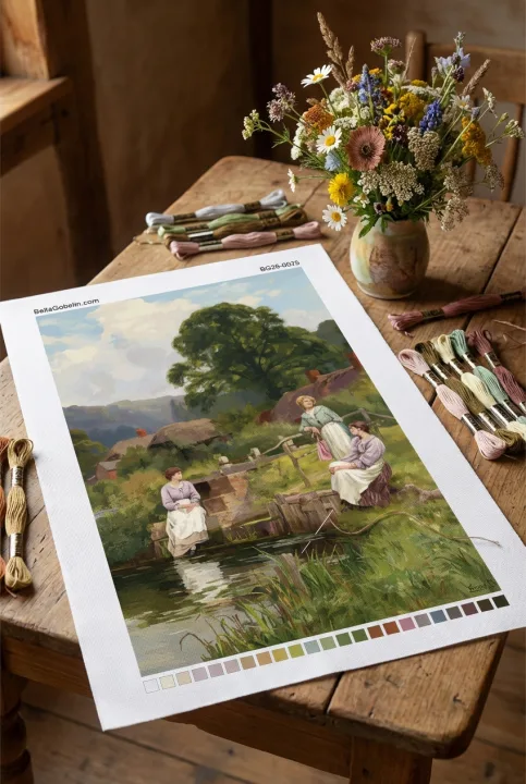 Yeend King - replika wiejskiego życia z gobelin tapestry