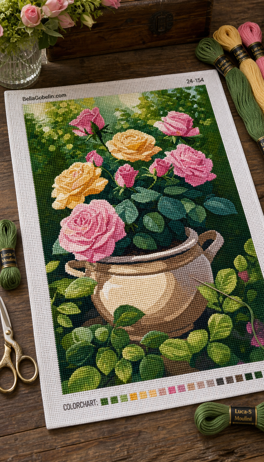 Kolorowe róże – 24-154