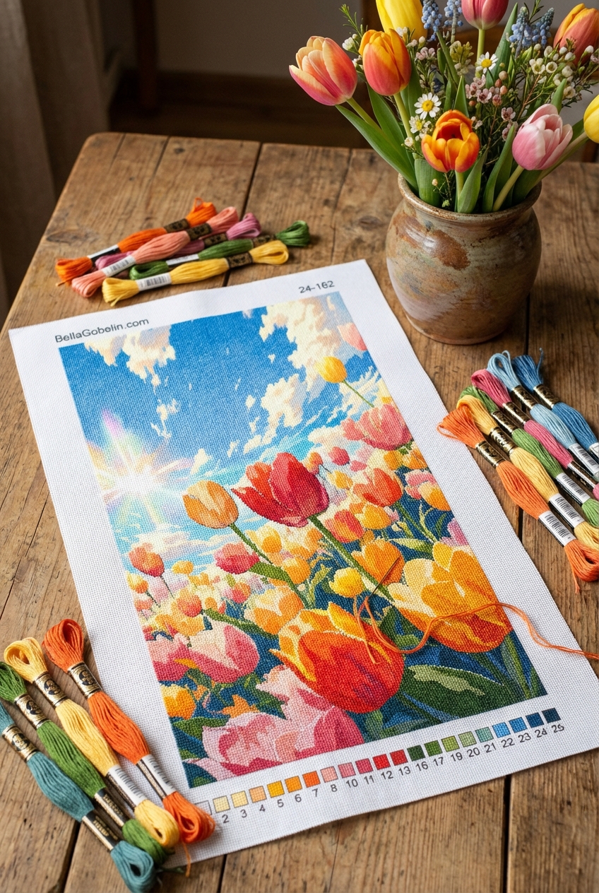 Kolorowe tulipany – 24-162