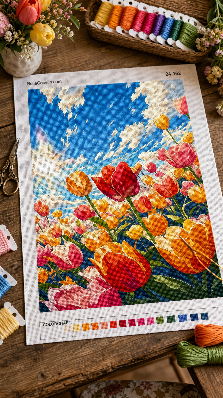 Kolorowe tulipany – 24-162