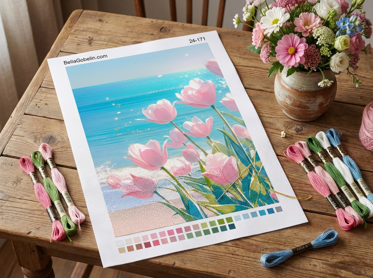 Kwiaty na plaży