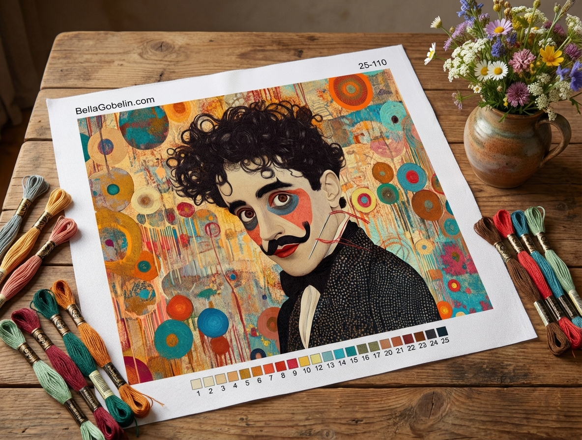 Portret Chaplina w stylu Klimta – 25-110