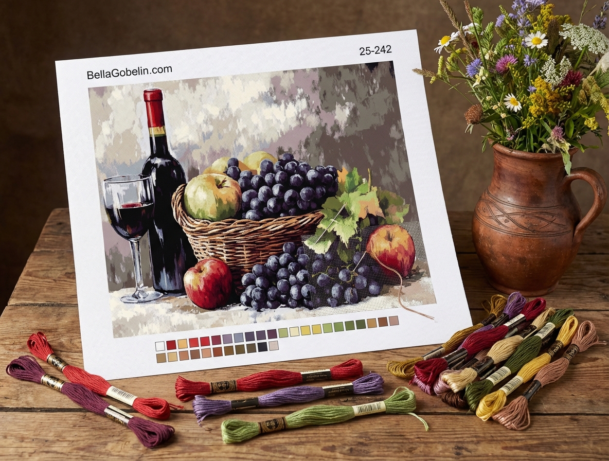 Wino i kosz owocowy – 25-242