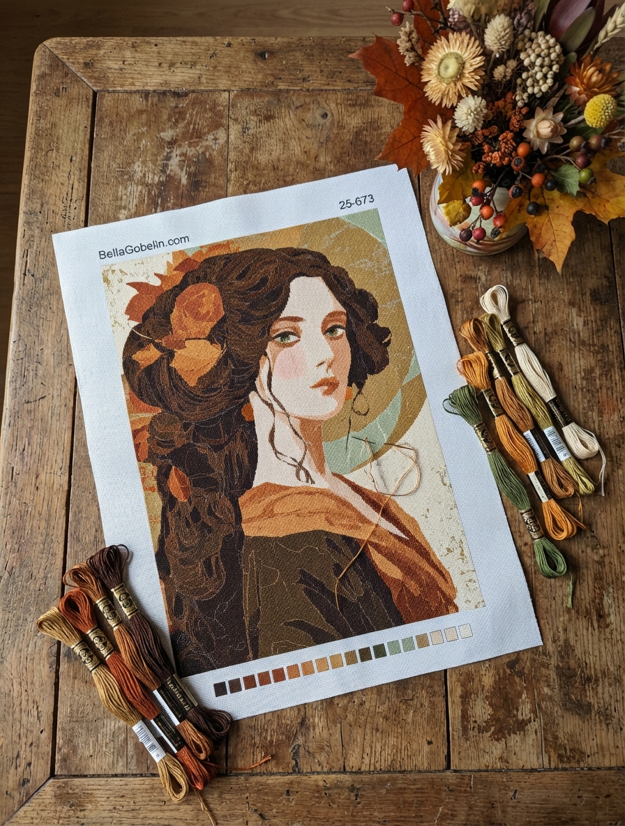 Portret kobiety w jesiennych kolorach