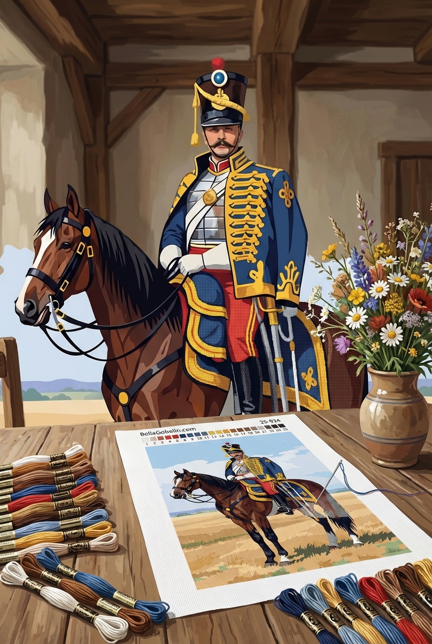 Portret husarza konnego