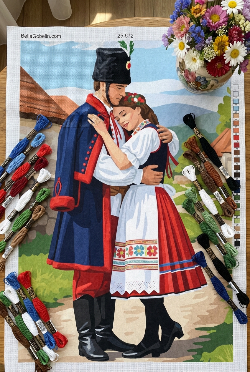Romantyka dawnych czasów - młodzieniec huzarski i jego ukochana