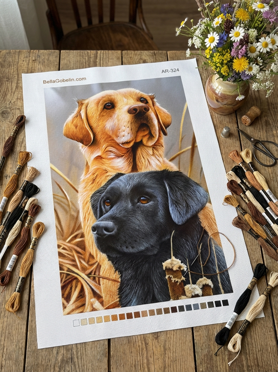 Dwa Labrador