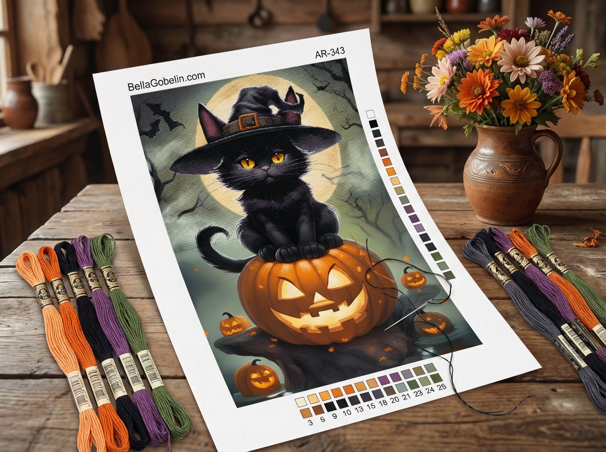 Halloween kotek