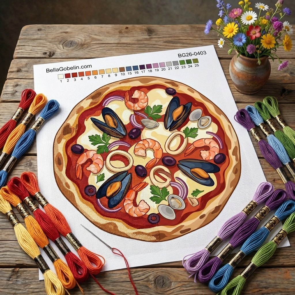 Pizza z owocami morza