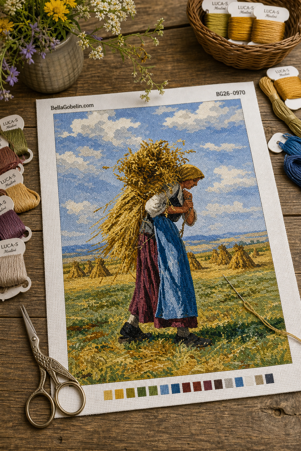Żniwiarka na polu