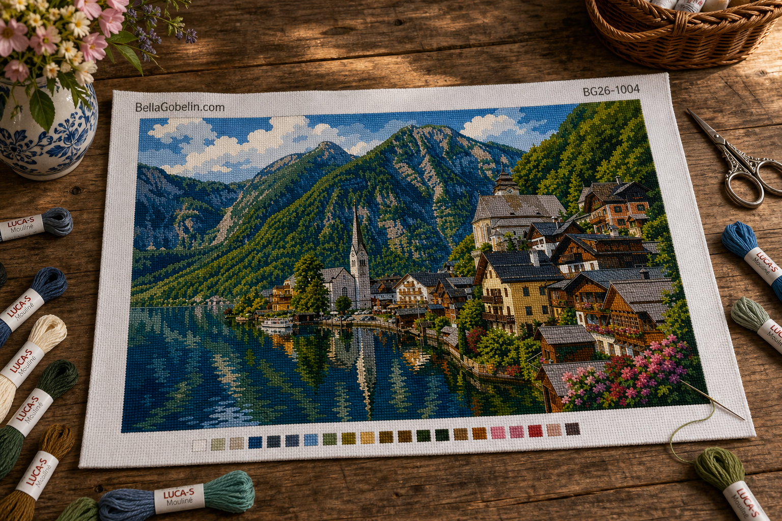 Wieś nad jeziorem Hallstatt