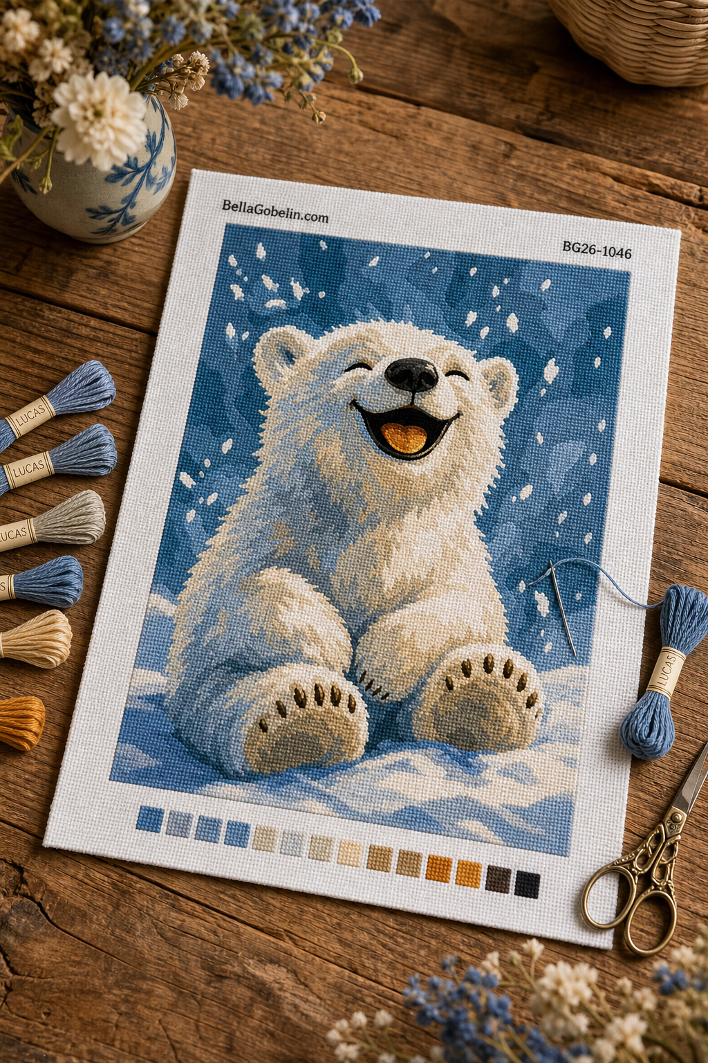 Uśmiechnięty niedźwiedź polarny