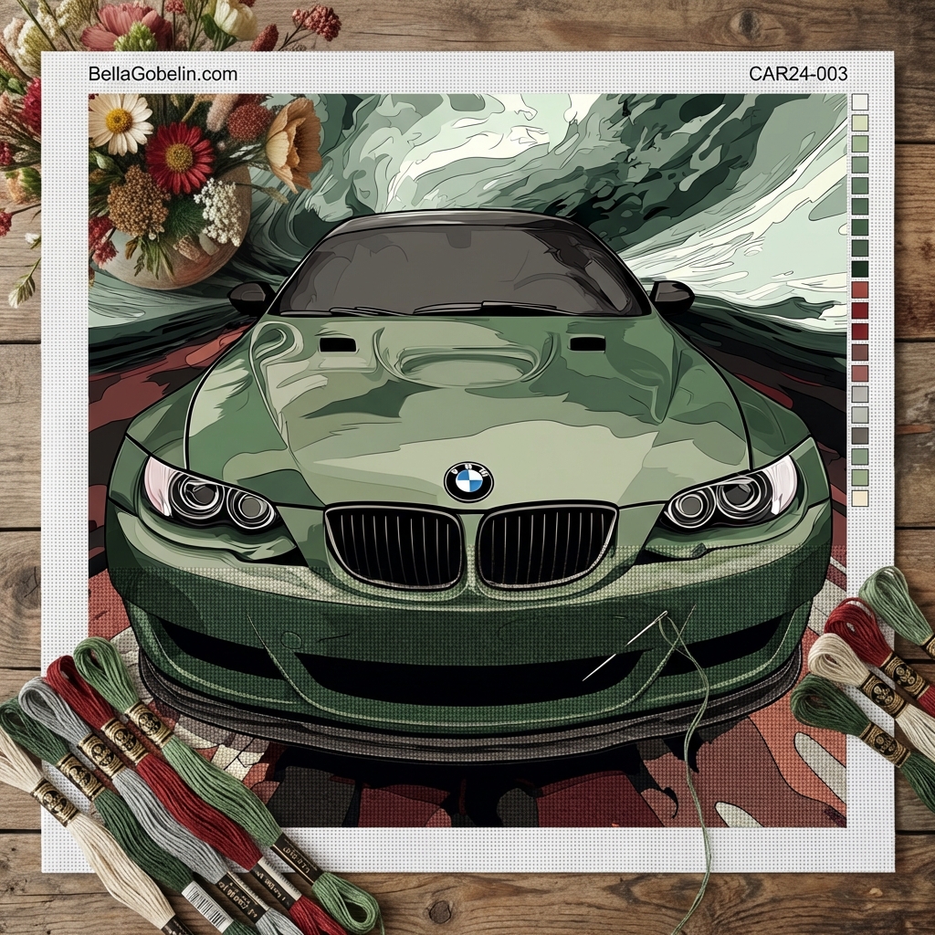 Portret samochodu: zielone BMW