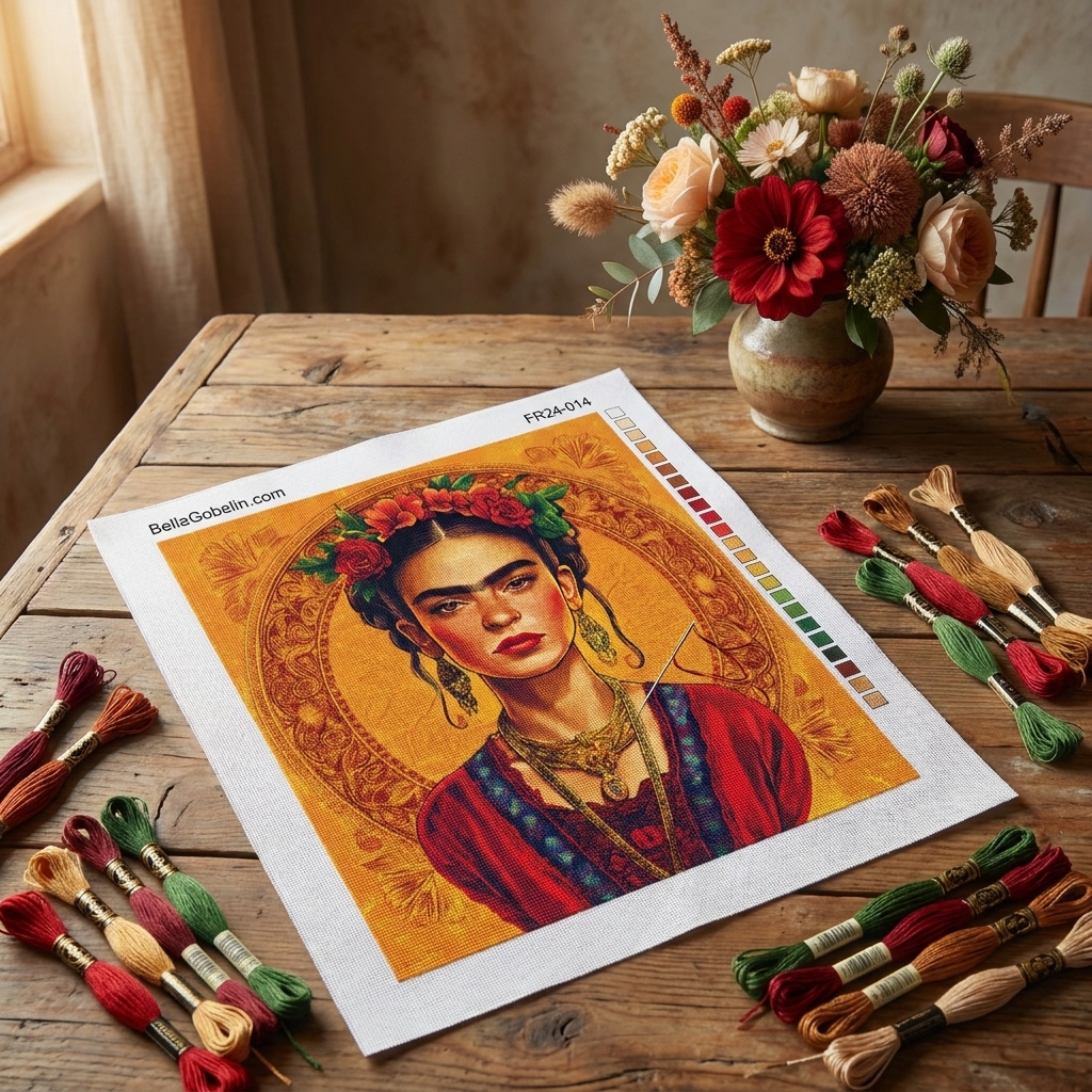Portret Fridy Kahlo w stylu Alphonse'a Muchy – FR24-014