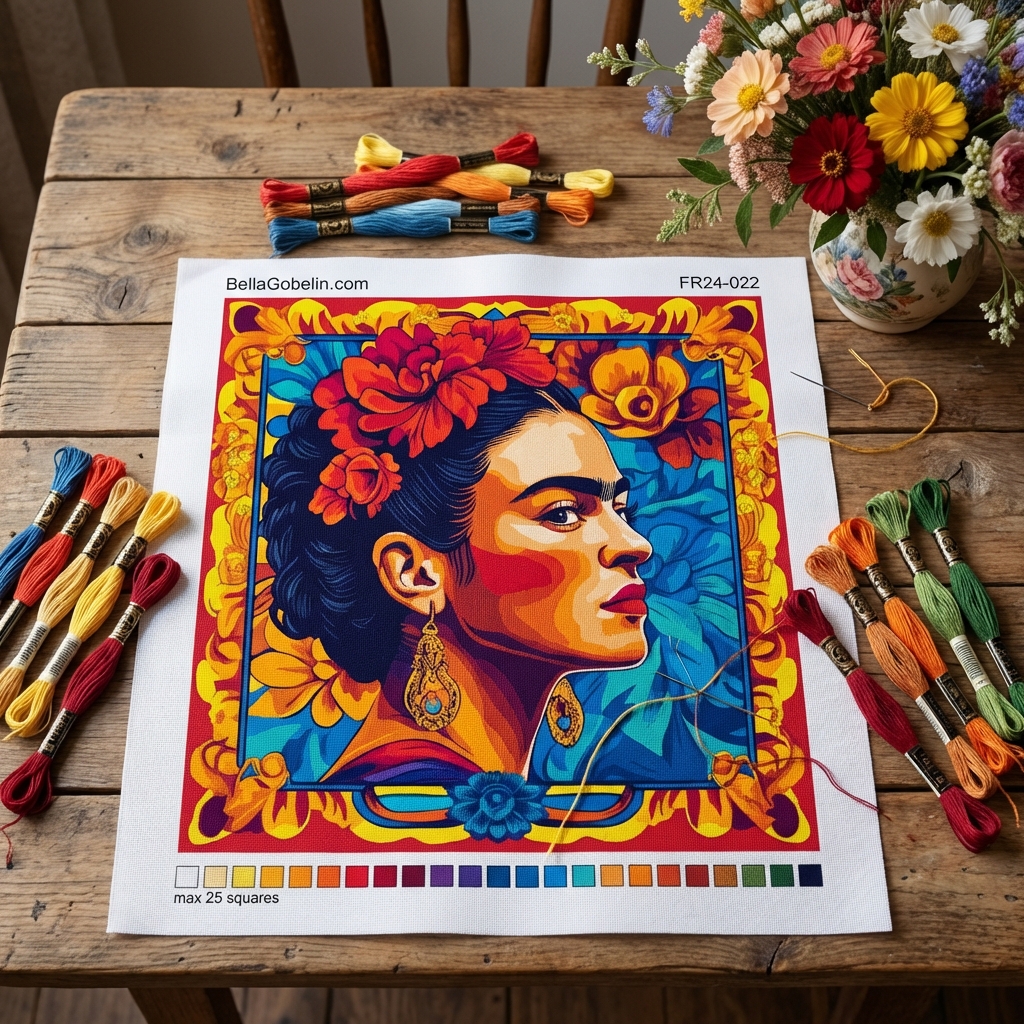 Portret Fridy Kahlo w stylu Alphonse'a Muchy – FR24-022