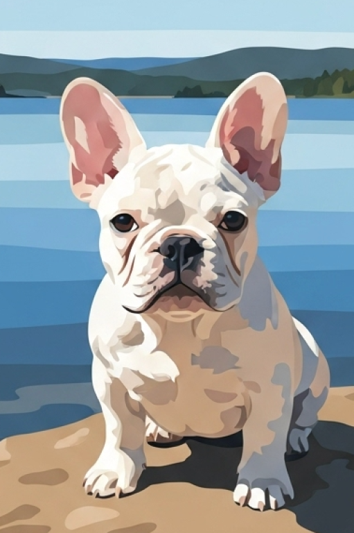 Francia Bulldog Portré – 25-1000