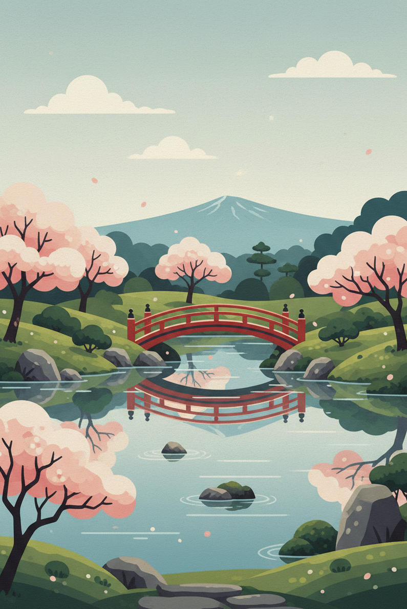 Japán kert híd