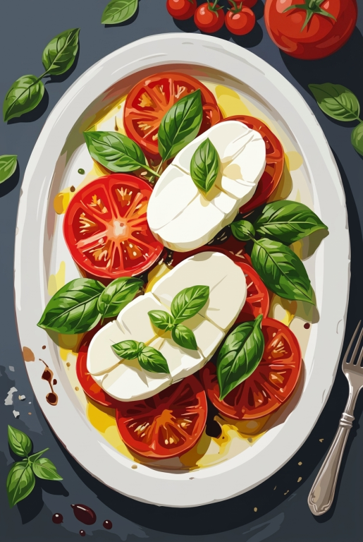 Caprese saláta tálon