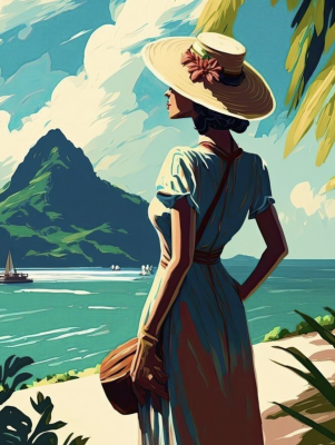 Kobieta na Bora Bora