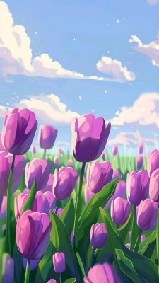 Fioletowe tulipany