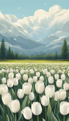 Białe tulipany