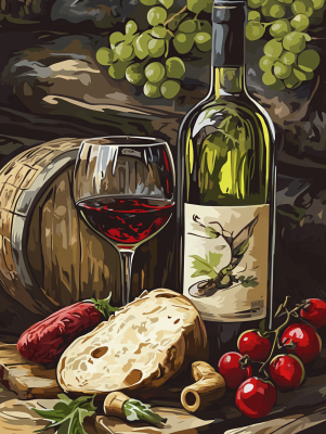Martwa natura z winem – 25-151