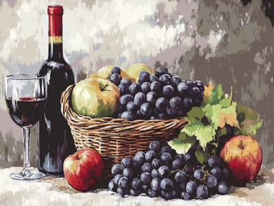 Wino i kosz owocowy – 25-242