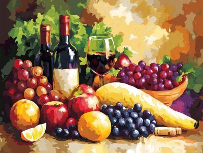 Wino i kosz owocowy – 25-248