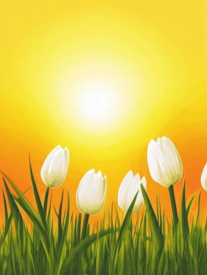 Tulipany w świetle słońca