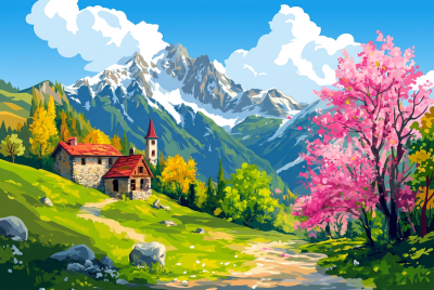Wiosna w Alpach Francuskich