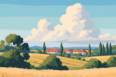 Węgierski pejzaż z gobelinu – 25-908
