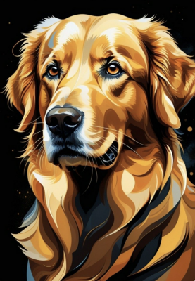 Portret psa rasy retriever