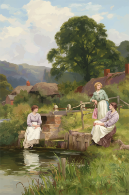 Yeend King - replika wiejskiego życia z gobelin tapestry