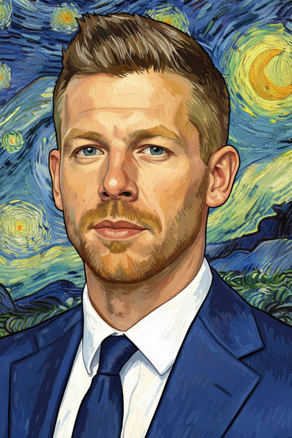 Portret w stylu Van Gogha