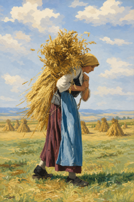 Żniwiarka na polu