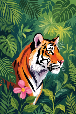 Tigris a dzsungelben (gobelin)