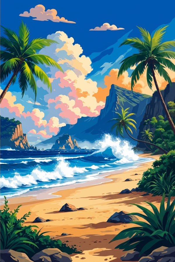 Krajobraz tropikalnej plaży – BG26-0568