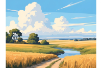 Węgierski pejzaż z gobelinu – 25-1013