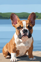 portret buldoga francuskiego – 25-1014