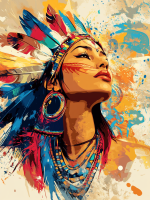 Portret indiańskiej dziewczyny