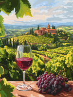 Cudowny krajobraz w Toskanii, Chianti, Wino