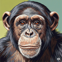 Portret szympansa